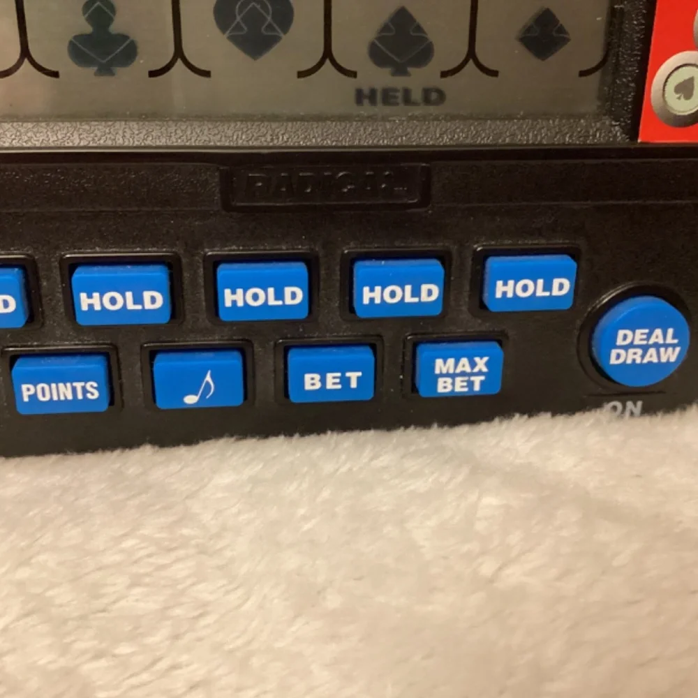 Radica Draw Poker Royal Flush Vintage Handheld Poker Electronic Game 2 player